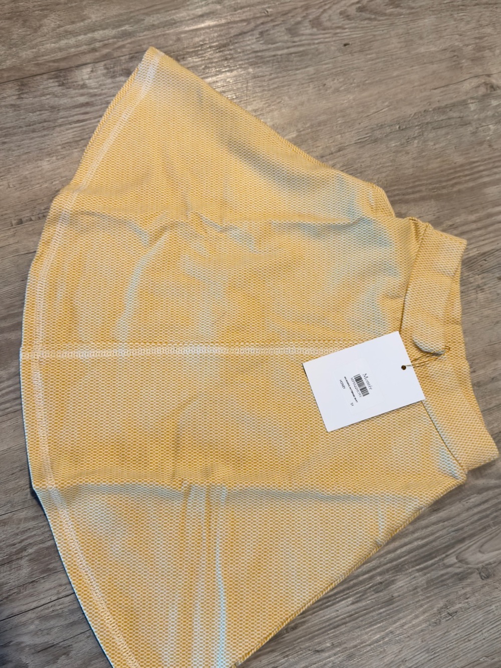 Yellow Textured A-Line Skirt